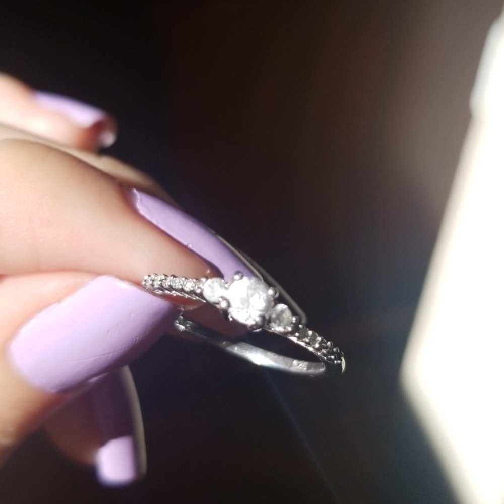 925 silver zales promise ring fits size 4.5 and 5